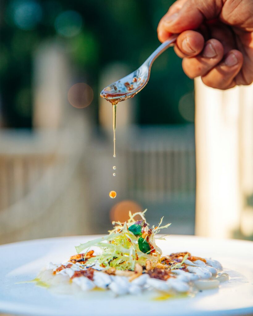 Dinner at Soneva Fushi, Flying Sauces, Maldives