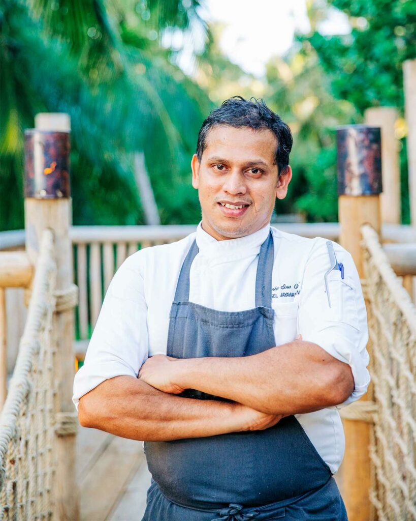 Chef Rasal Jayawardene in the Maldives