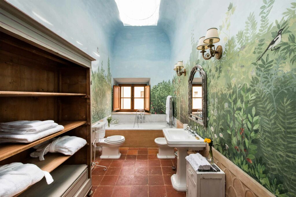 Bathroom at Borgo Pignano, Tuscany, Italy
