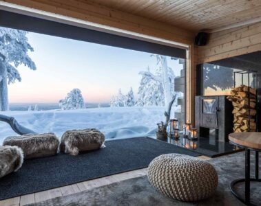 Room with a view in Finnish Lapland, Finland