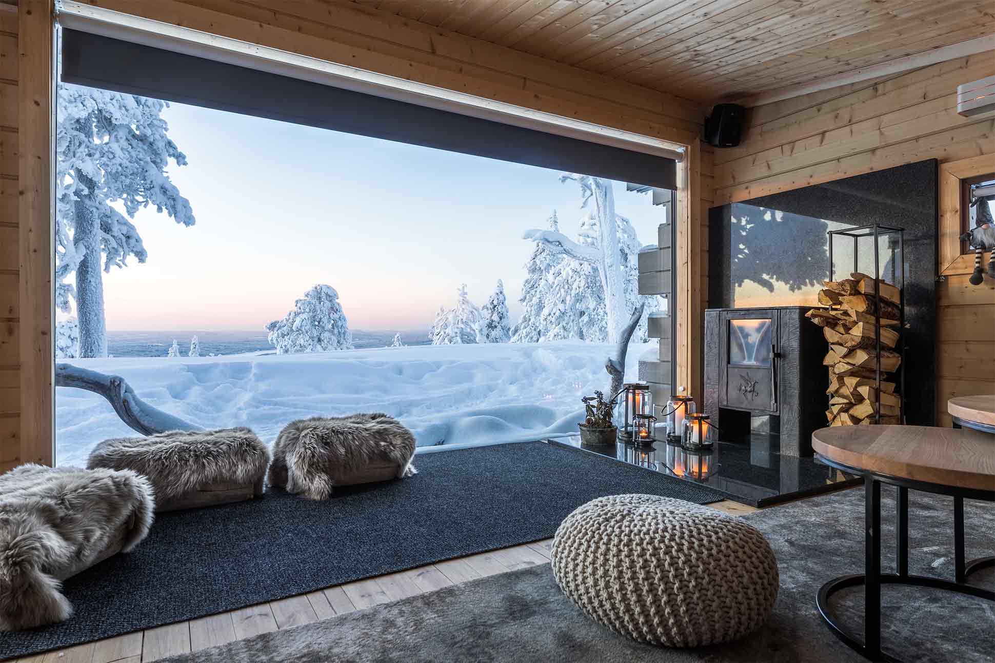 Room with a view in Finnish Lapland, Finland