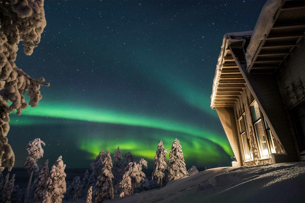 The Northern Lights over Finnish Lapland, Finland