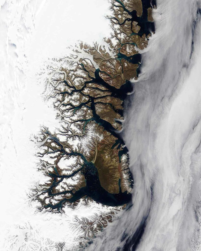 Aerial view of Greenland
