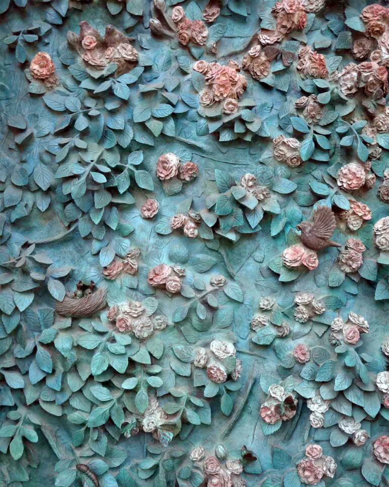 Design detail of the doors at the Sagrada Familia