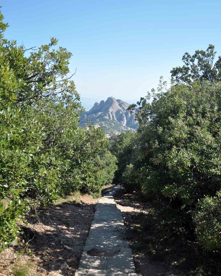 Hiking trail near Barcelona, Spain
