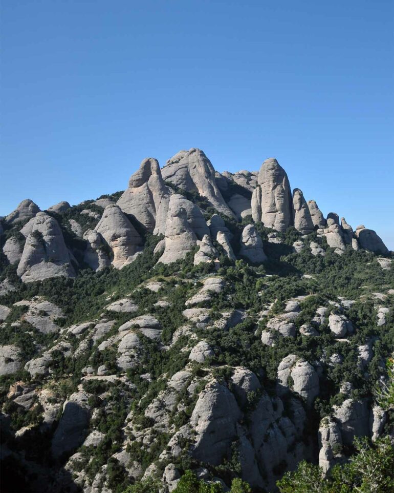 The mountains of Montserrat near Barcelona, Spain