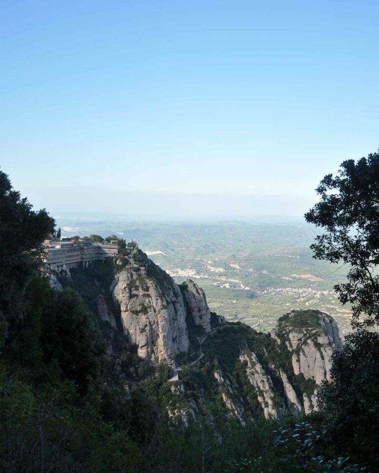 View over the mountains of Montserrat, Spain