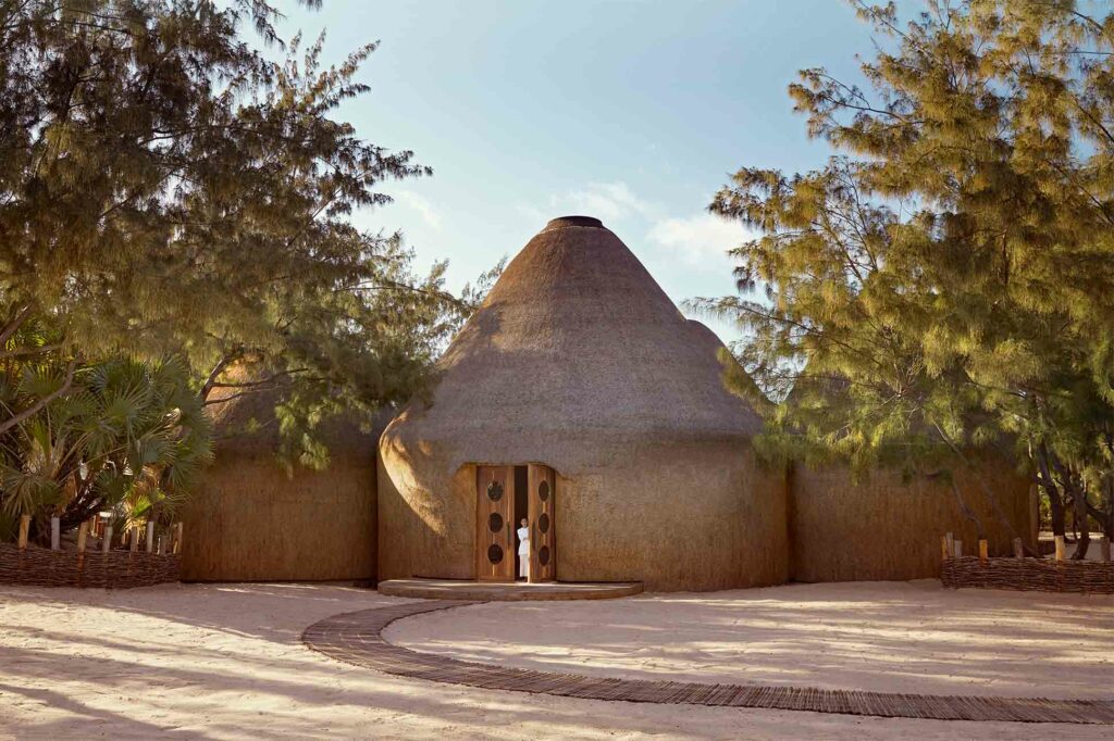 A building part of Kisawa Sanctuary, Benguerra, Bazaruto archipelago, Mozambique