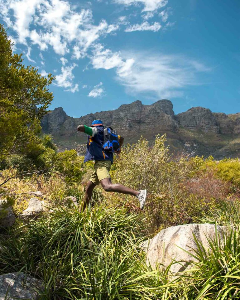 Model in the countryside outside Cape Town, South Africa