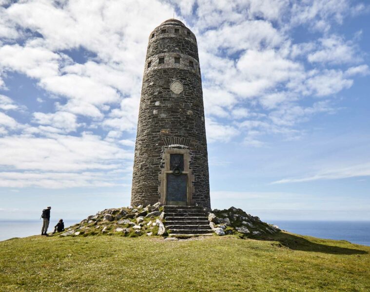The National Wallace Monument on a bright day on Isle of Islay, Scotland