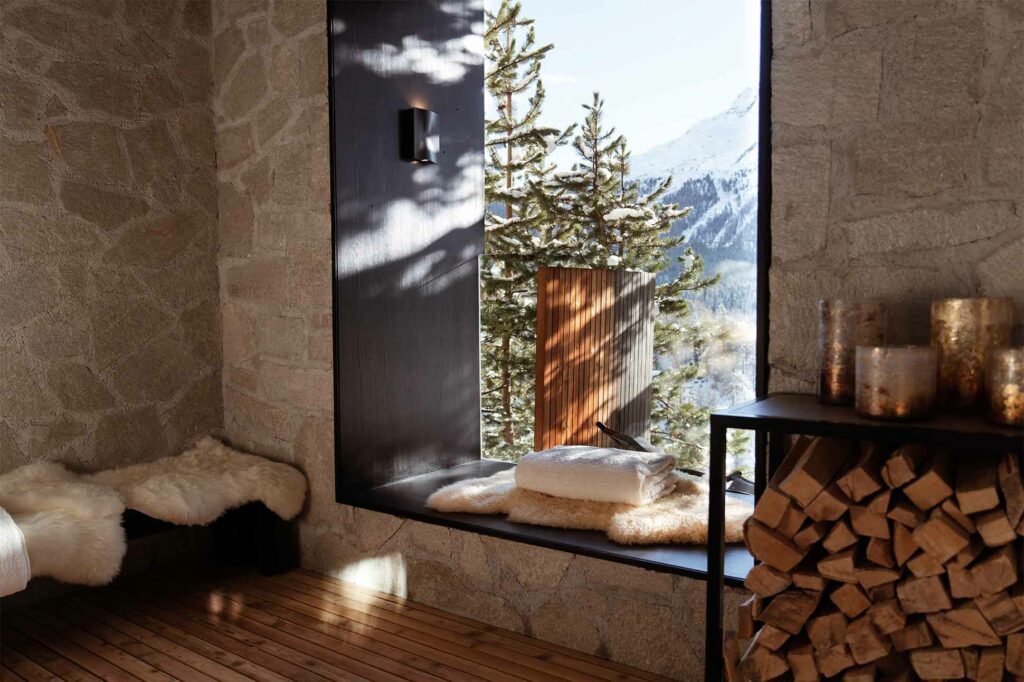A spa with views over the Engadine