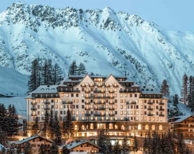 Exterior of Carlton Hotel St Moritz, St Moritz, Switzerland