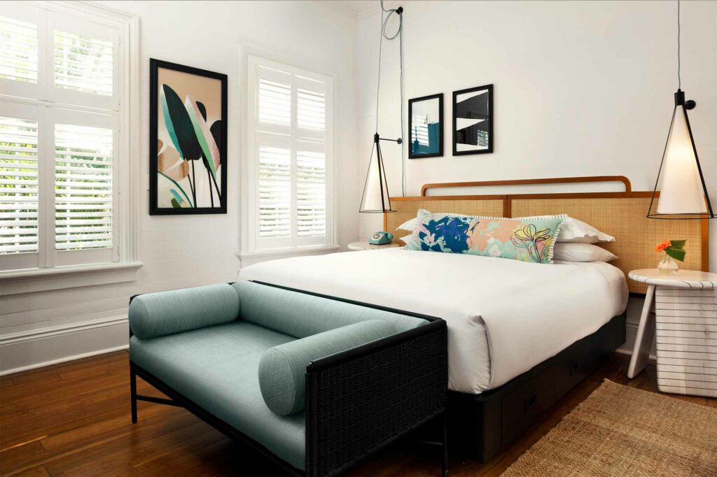 Bedroom at Kimpton Lighthouse Hotel, Key West, Florida, USA