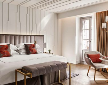 Bedroom at Gran Hotel Inglés, Madrid, Spain