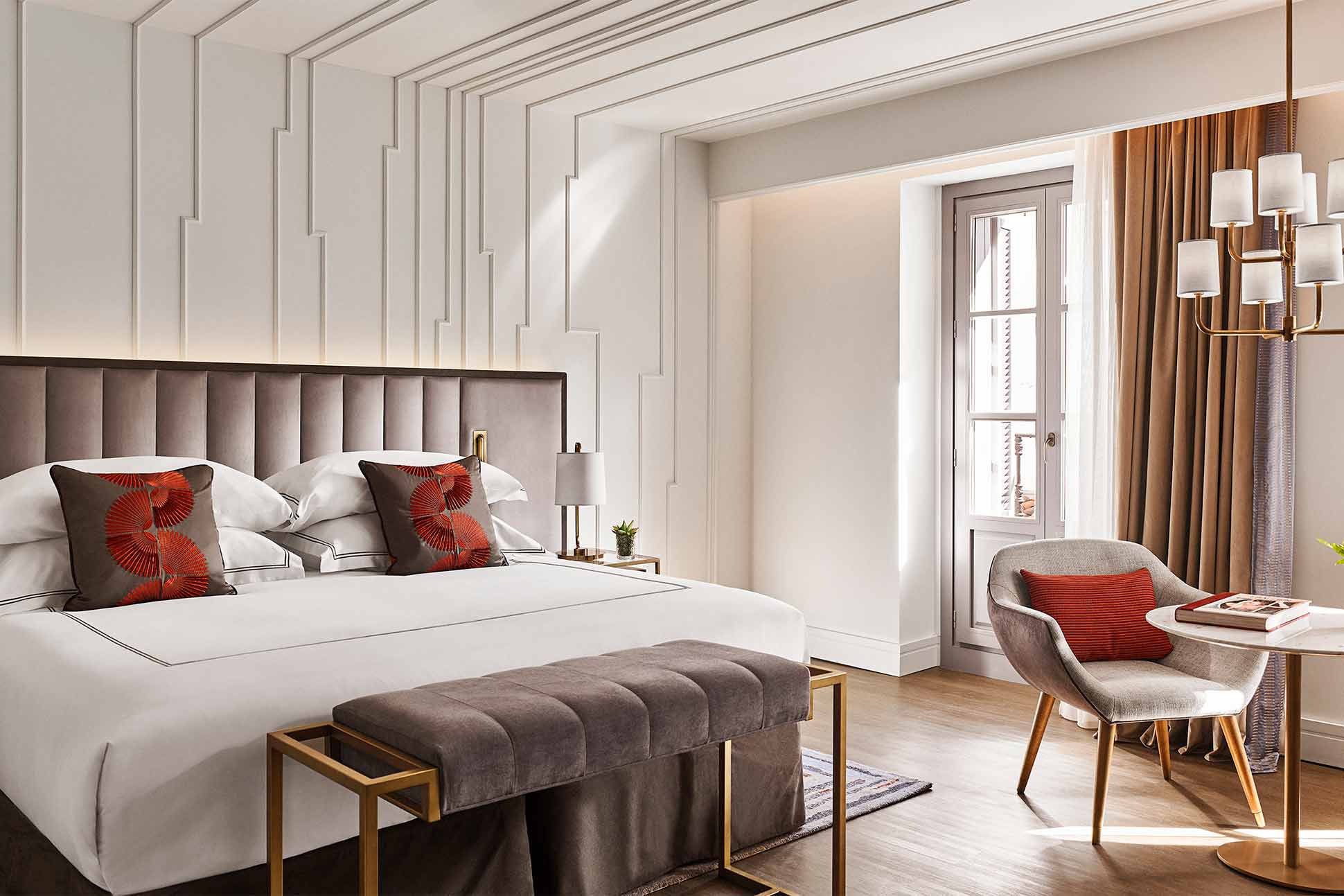 Bedroom at Gran Hotel Inglés, Madrid, Spain