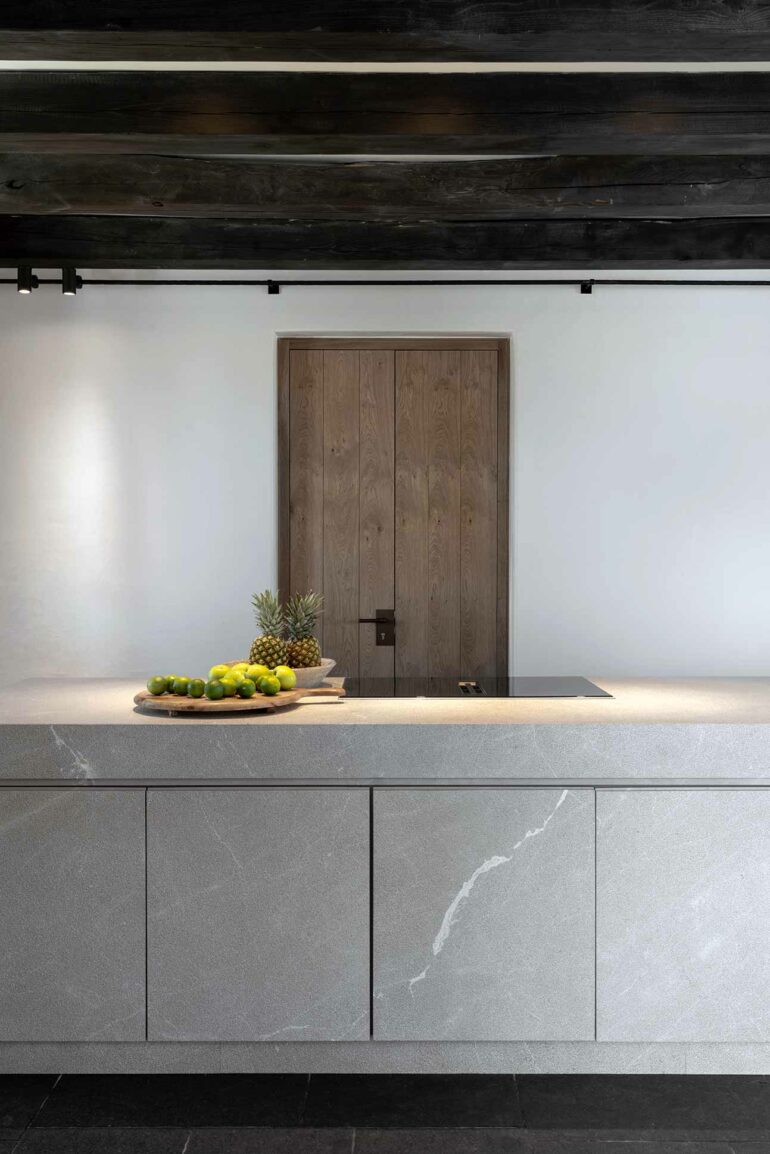 Kitchen detail from a villa at Kalesma, Mykonos, Greece