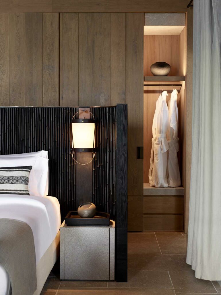 Equestrian-inspired light fixtures at Kalesma, Mykonos, Greece