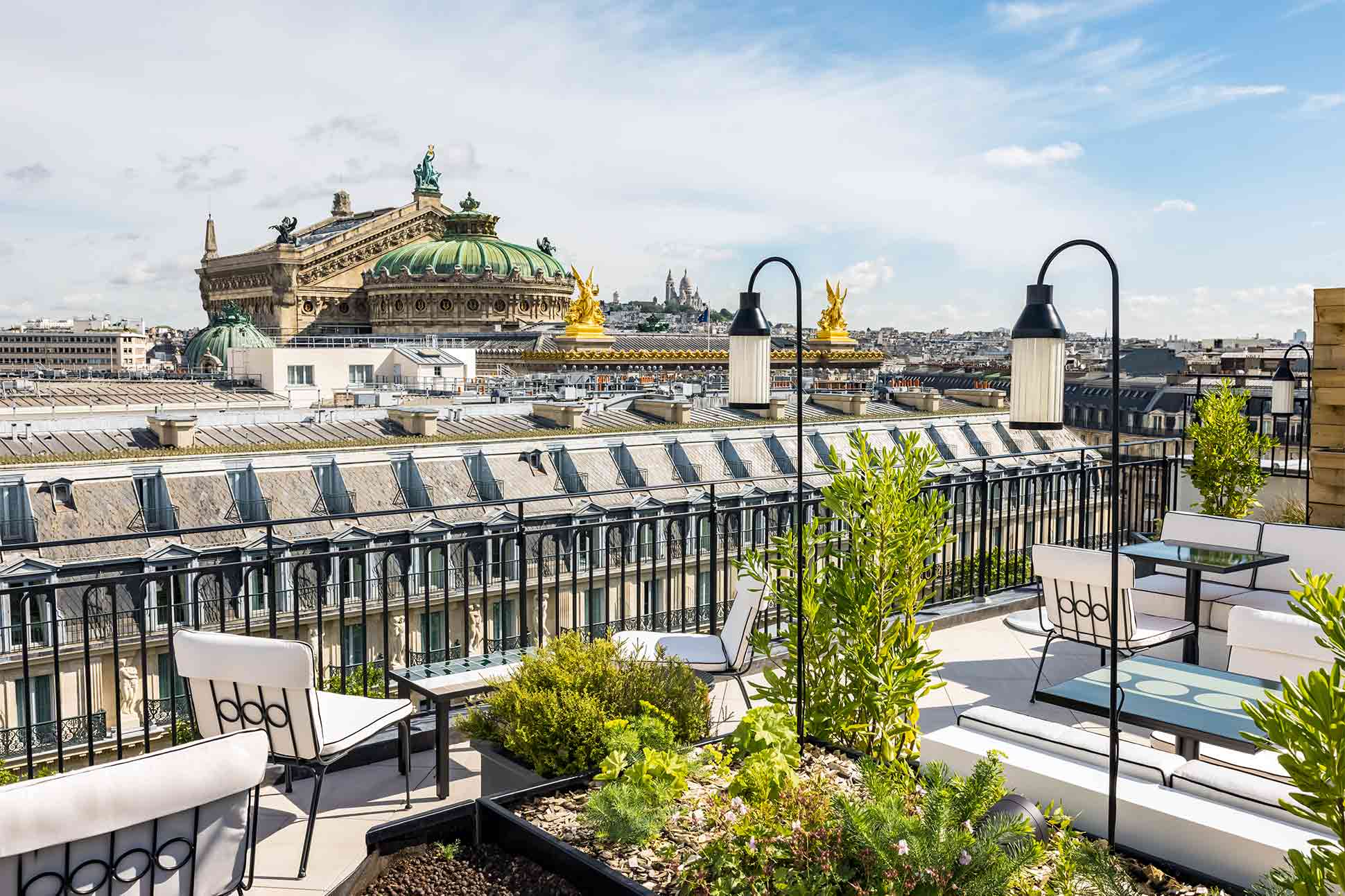 The rooftop at Kimpton St Honoré Paris, Paris, France