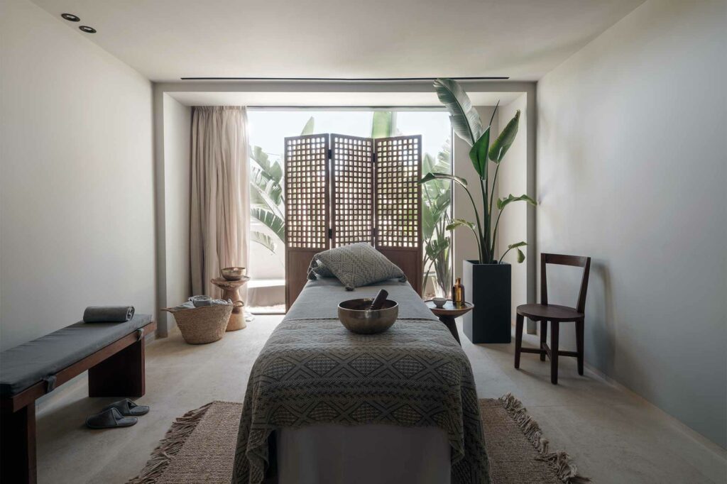 Treatment room at a spa in the Balearics, Spain