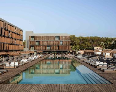 The main pool at OKU Ibiza, Ibiza, Spain