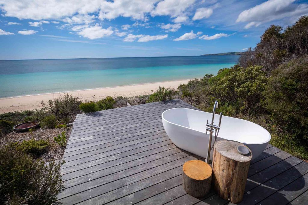 Bath with a view at One Kangaroo Island
