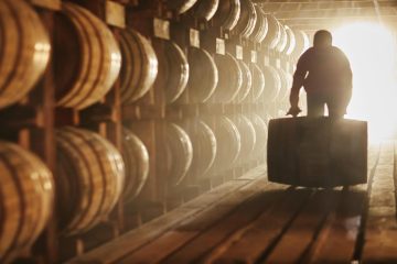 Maker's Mark Barrel Rolling in Bardstown Loreta Kentucky