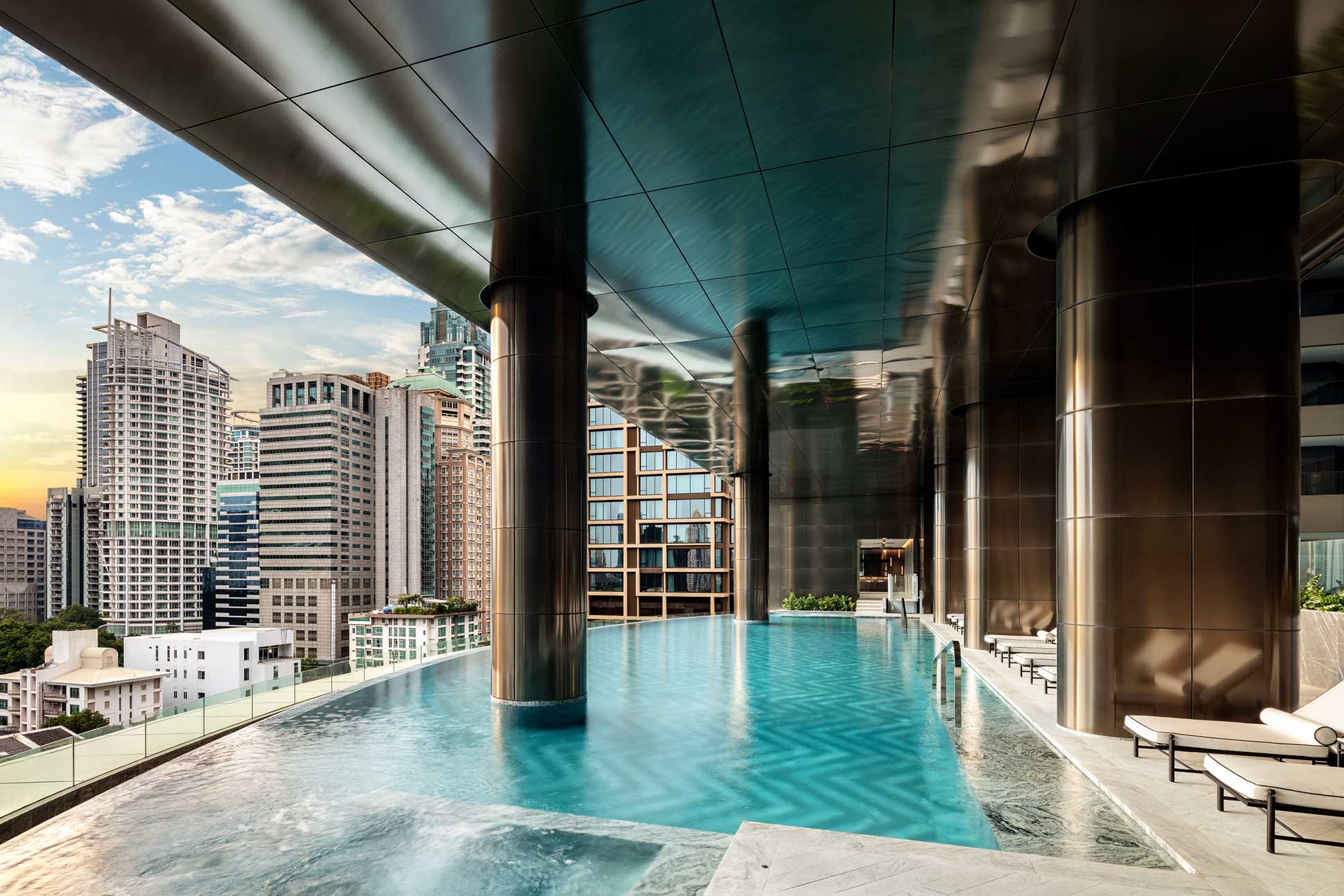 The pool at Sindhorn Wellness by Resense at the Sindhorn Kempinski Hotel Bangkok, Thailand
