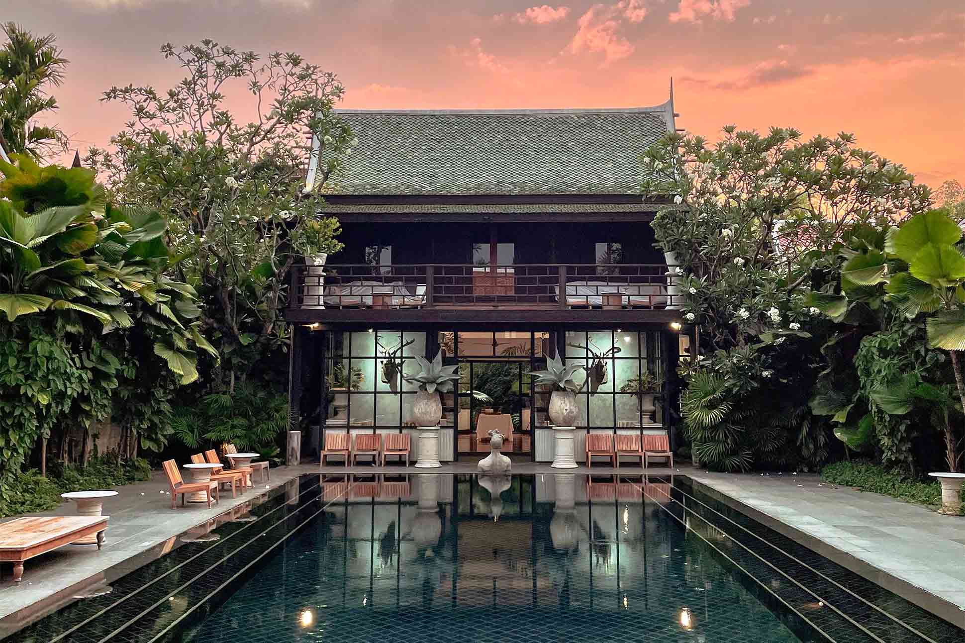 The main pool at Villa Mahabhirom, Chiang Mai, Thailand