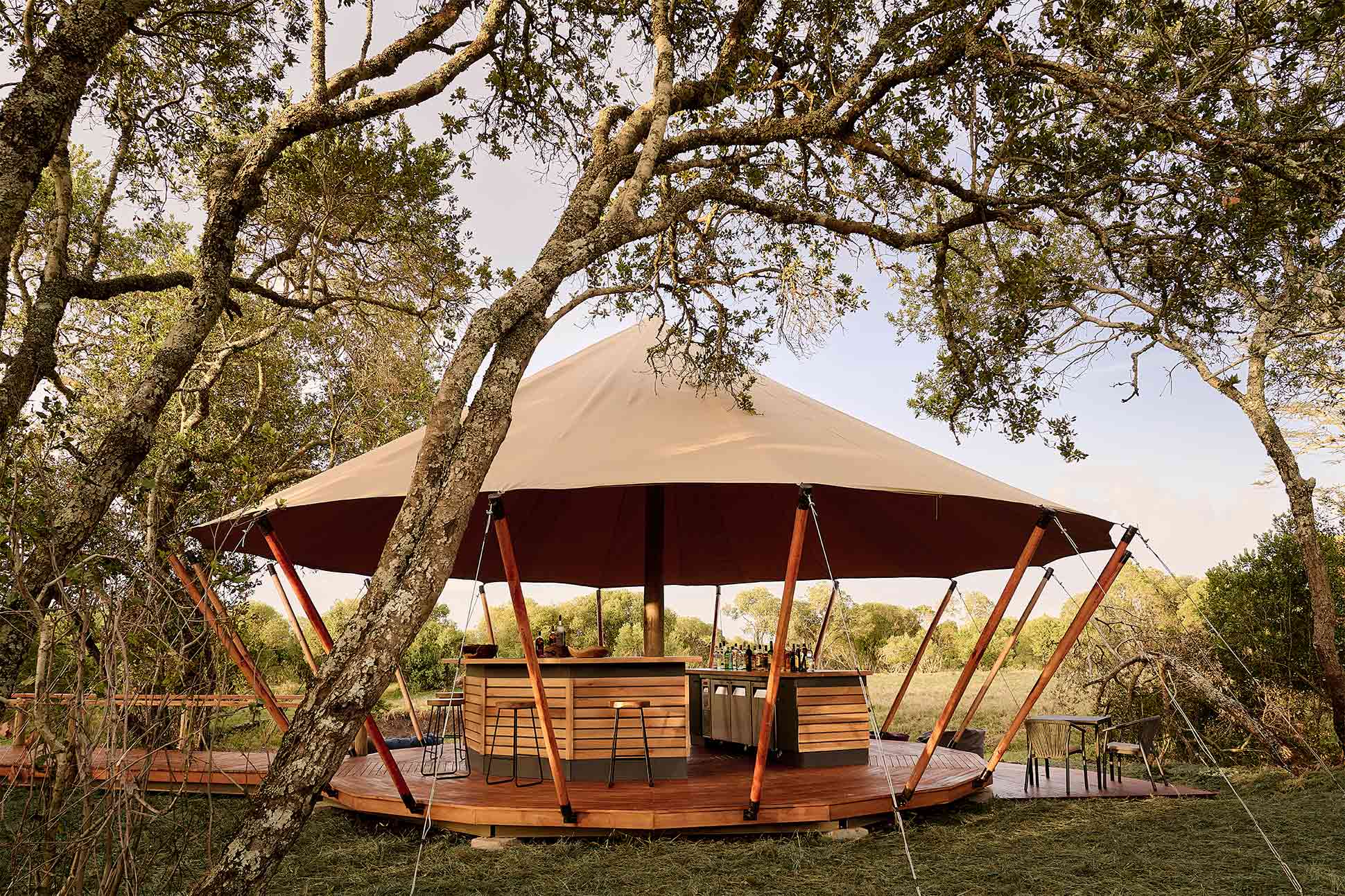 Boma bar tent at Sanctuary Tambarare, Ol Pejeta Conservancy, Kenya