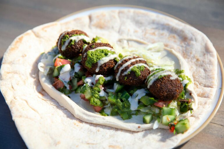 Falafel at Pomella restaurant.