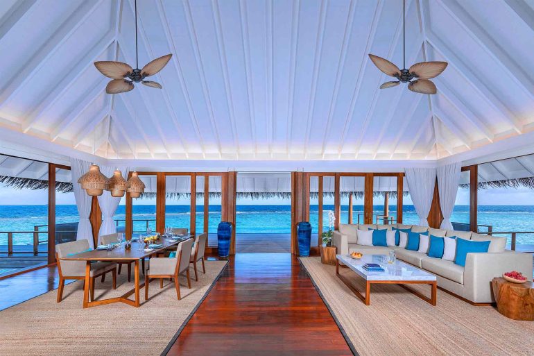 Living room inside The Residence at Anantara Kihava Maldives Villas, The Maldives