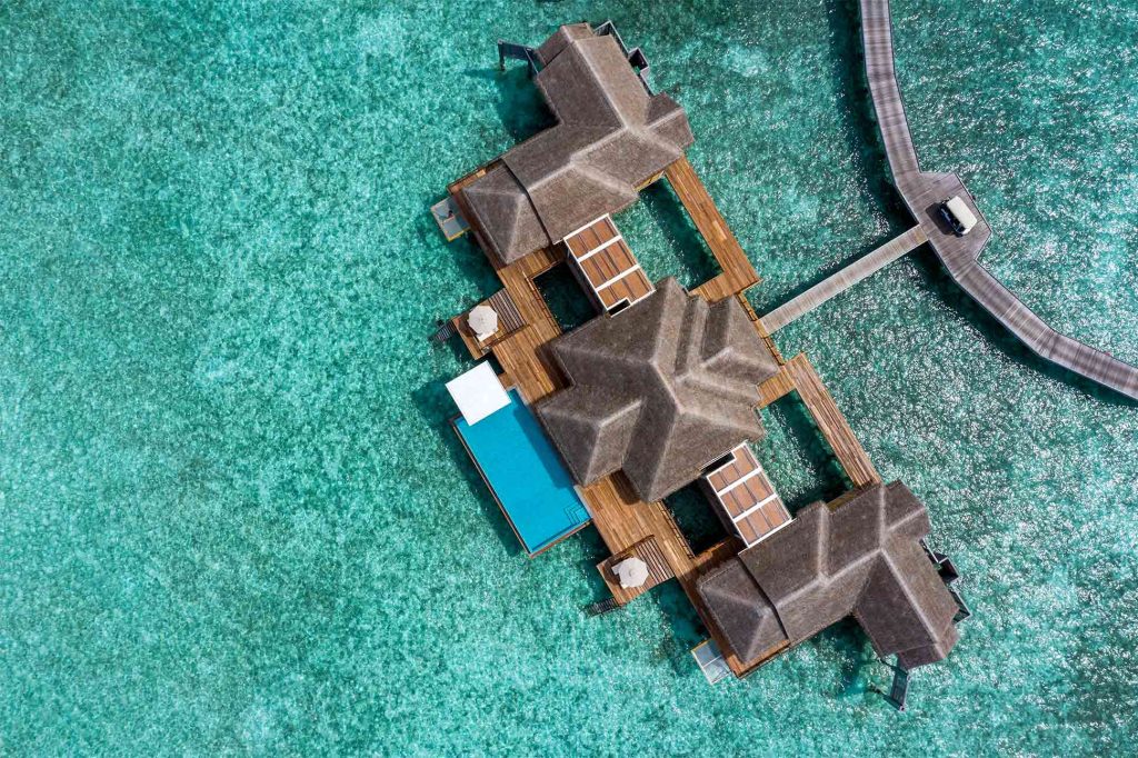 Aerial of The Residence at Anantara Kihava Maldives Villas, The Maldives