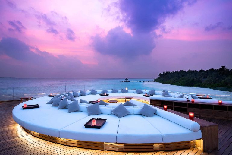 Outdoor sofa at Anantara Kihava Maldives Villas, The Maldives