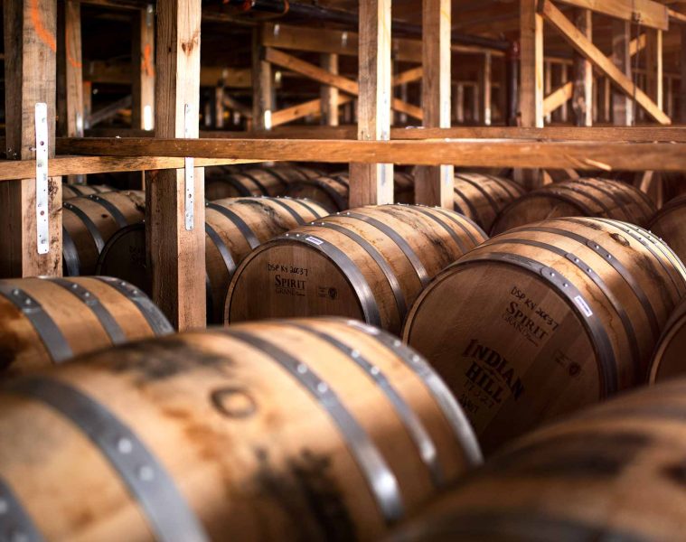 Bourbon barrels at Bardstown Bourbon Company, Kentucky
