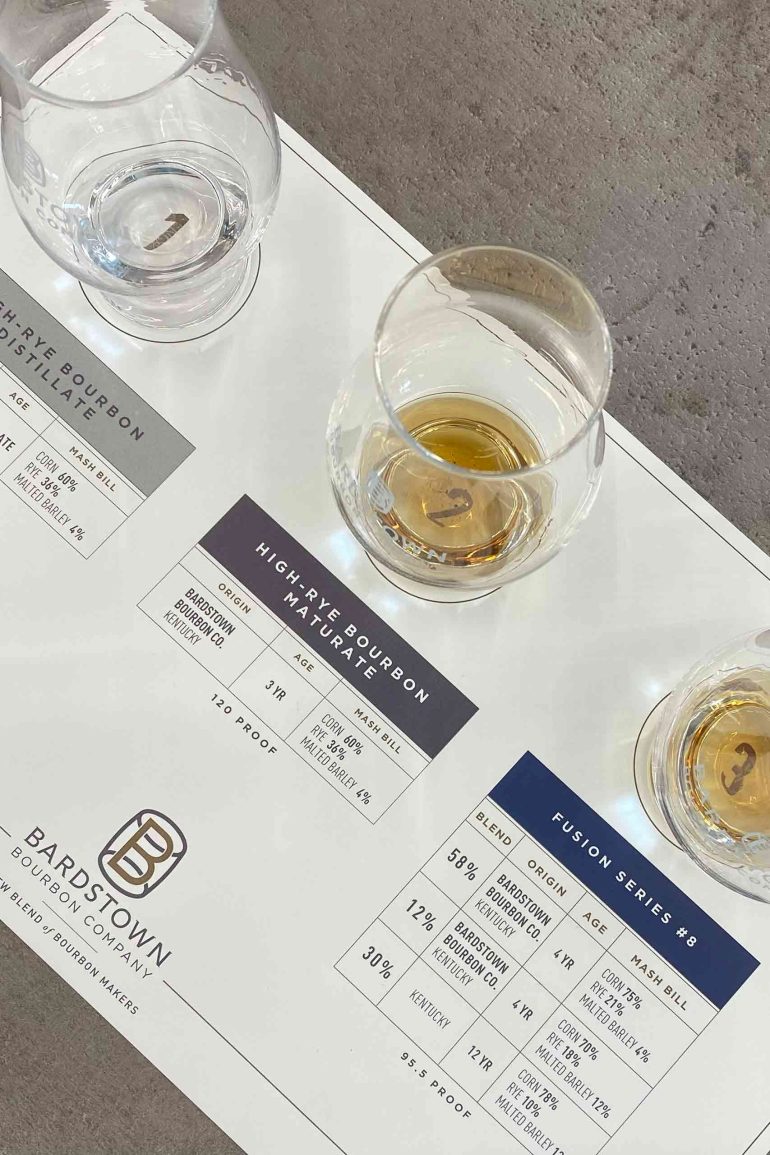 Tasting at Bardstown Bourbon Company in Kentucky