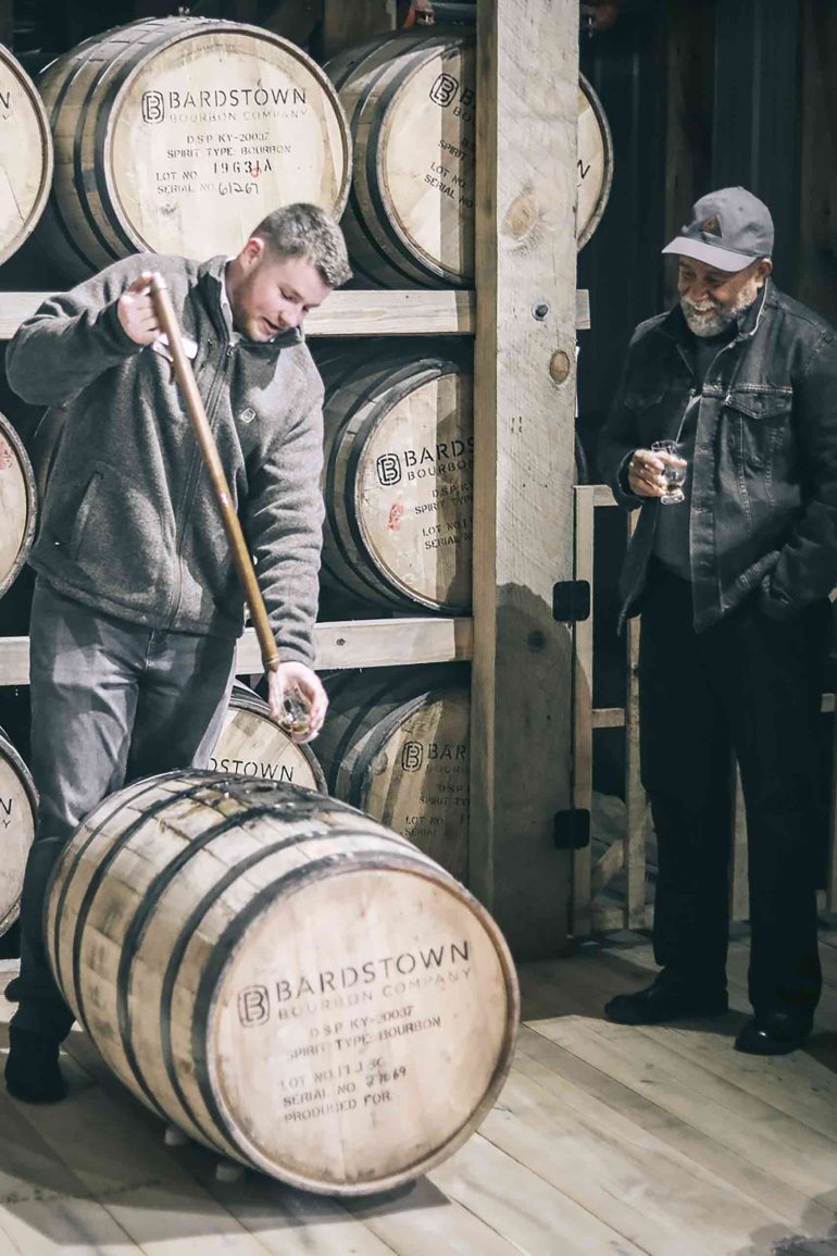 Barrel tasting at Bardstown Bourbon Company in Kentucky