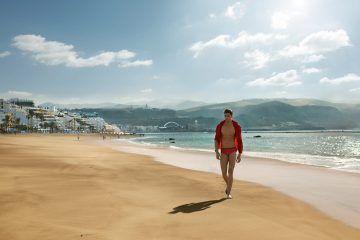Man in speedos in the Canary Islands, Gran Canaria