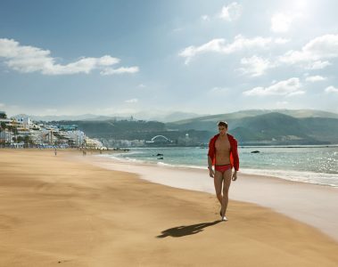 Man in speedos in the Canary Islands, Gran Canaria