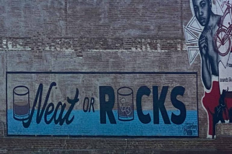 Neat or Rocks Mural, Main Street, Louisville Kentucky