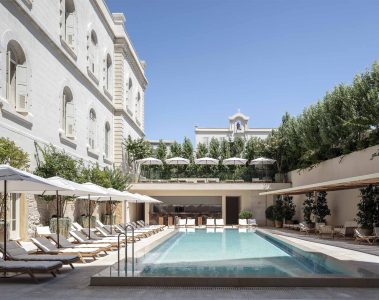 The pool area at The Jaffa, a Luxury Collection Hotel, Tel Aviv, Israel
