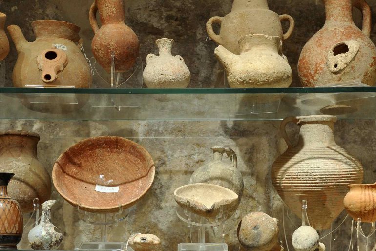 Antiquities on sale at Zak's Antiquities, Jerusalem, Israel