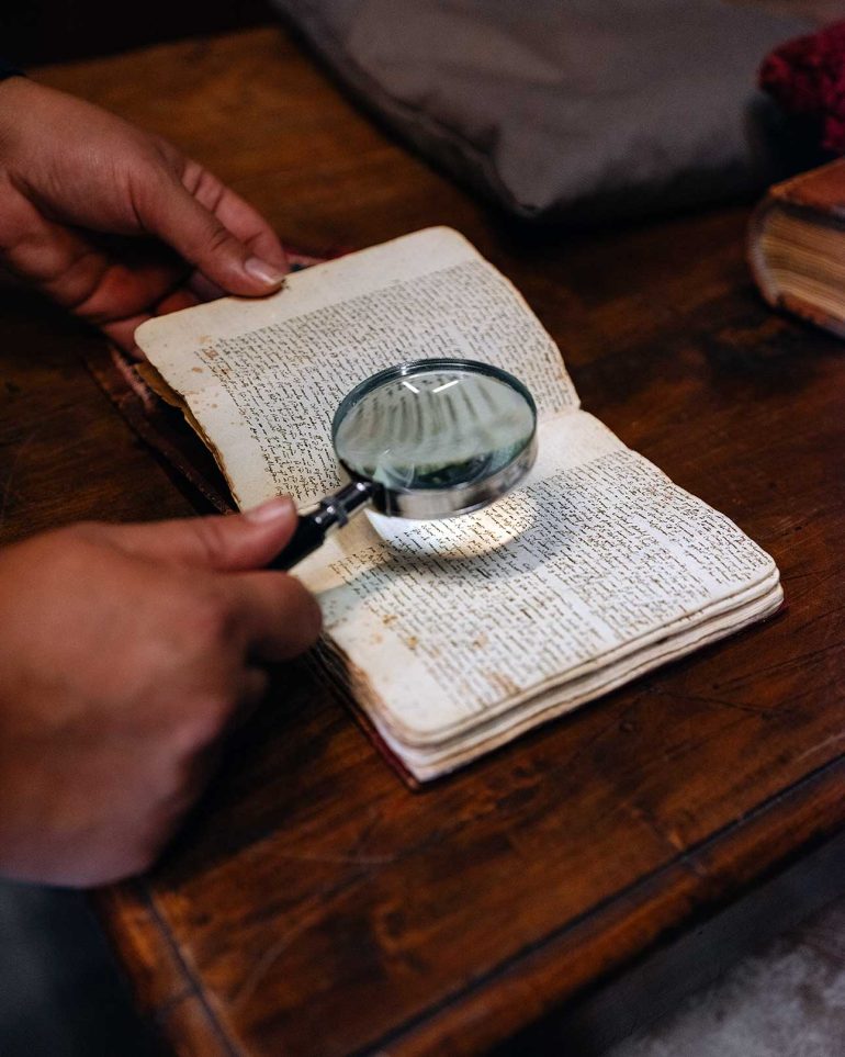 A volume inside the National Library of Florence, Italy