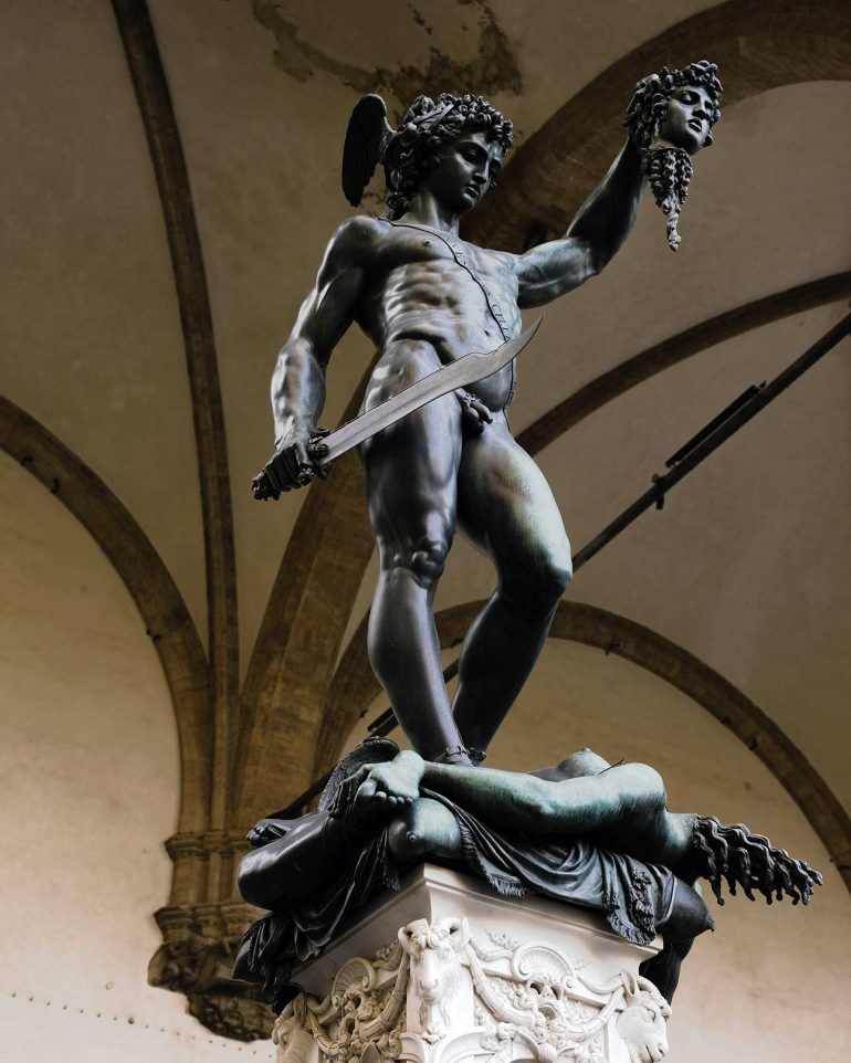 Cellini's Perseus statue in Florence, Italy