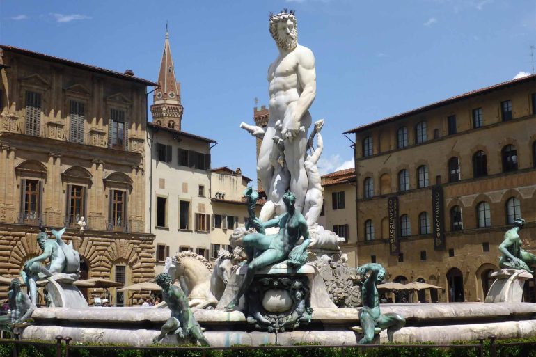 Bartolomeo Amanatti's Neptune statue in Florence, Italy