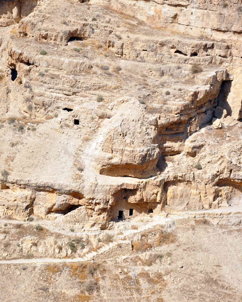 Caves near Mar Saba monastery, Judean Desert, Israel