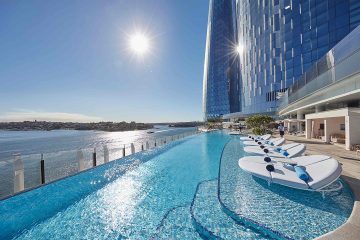 The infinity pool at Crown Towers Sydney, Sydney, Australia