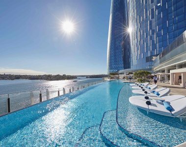 The infinity pool at Crown Towers Sydney, Sydney, Australia