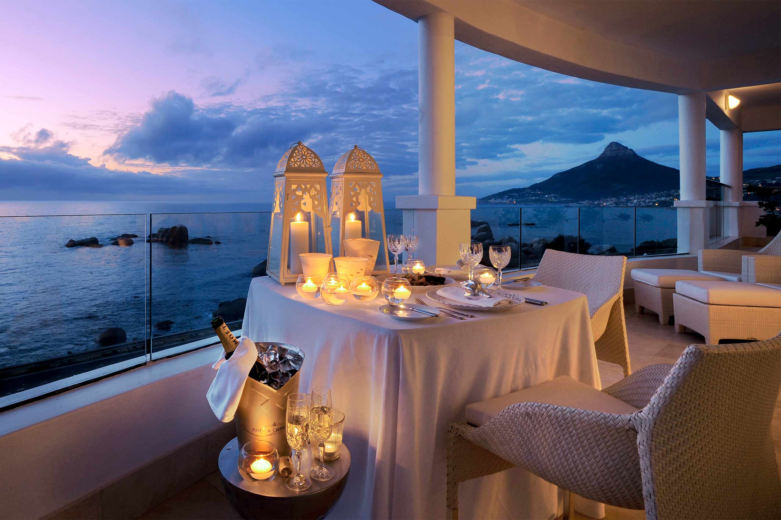 Dinner with a view at The Twelve Apostles Hotel and Spa, Cape Town, South Africa