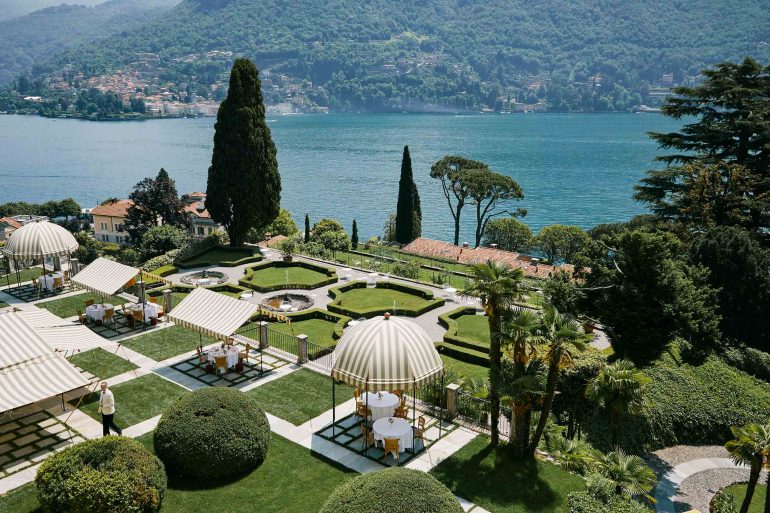View of the Villa Passalacqua Hotel, lake Como, Italy