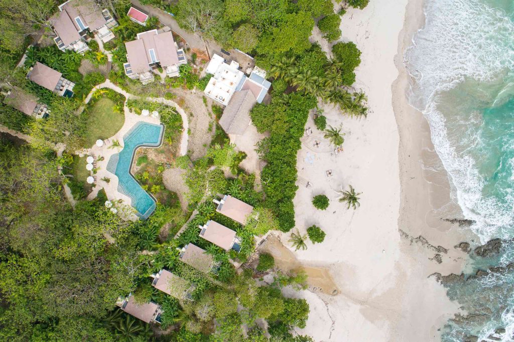 Aerial photography of Nantipa – A Tico Beach Experience, Santa Teresa, Costa Rica